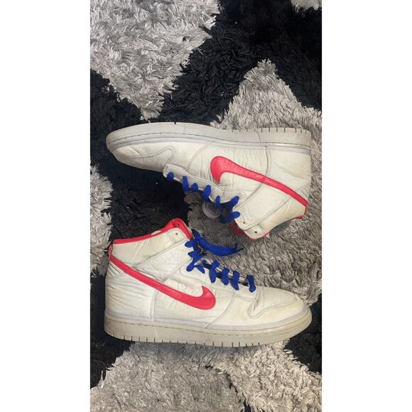 Nike Dunk High SB Nylon Premium White 2009 Size 13 Used 354713-062 - Picture 1 of 5